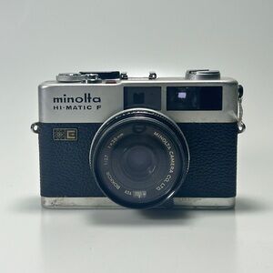 MINOLTA HI MATIC F 35MM FILM CAMERA 38MM F/2.7 AS IS UNTESTED CONDITION